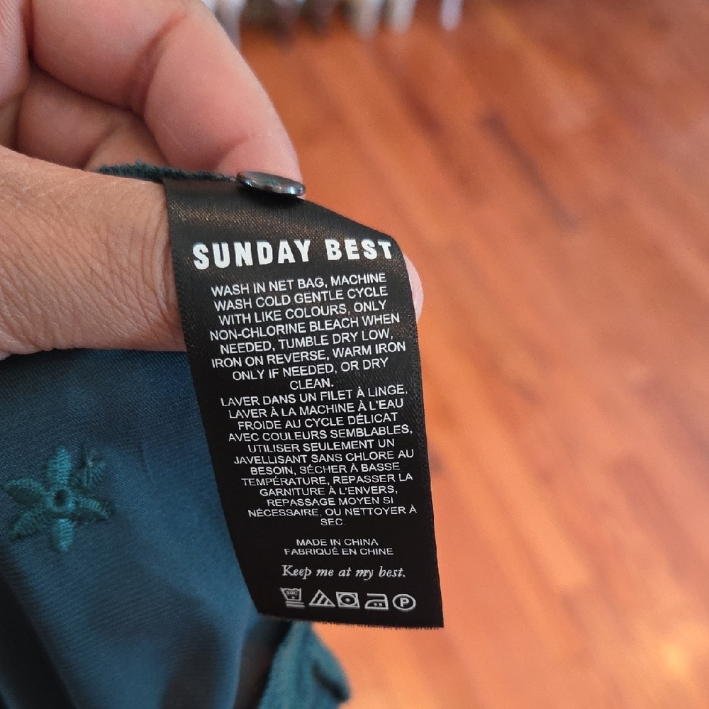 Aritzia Teal Ruffle Dress - Picture 7 of 8